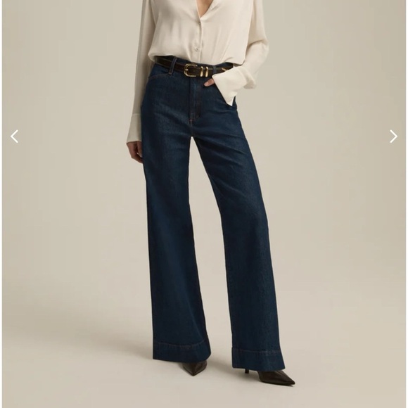 Favorite Daughter Denim - NWT Favorite Daughter Mischa High Rise Wide Leg Jeans Denim in Pepper Blue 30